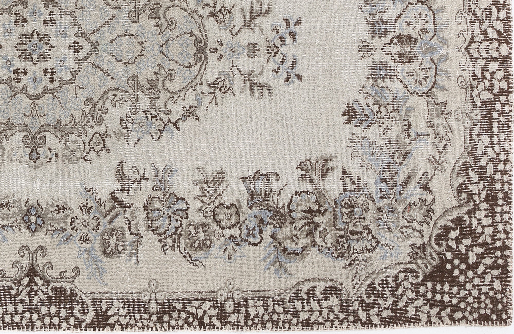 Atina 3583 Beige Vintage Wool Handmade Area Rug 5'8" x 9'4"