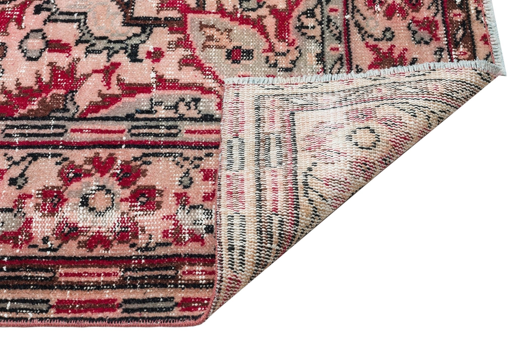 Atina 35902 Red Vintage Wool Handmade Area Rug 6'0" x 9'11"