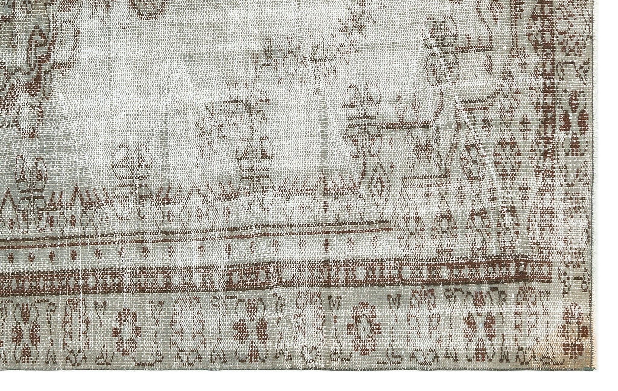 Atina 35925 Grey Vintage Wool Handmade Area Rug 5'7" x 8'10"