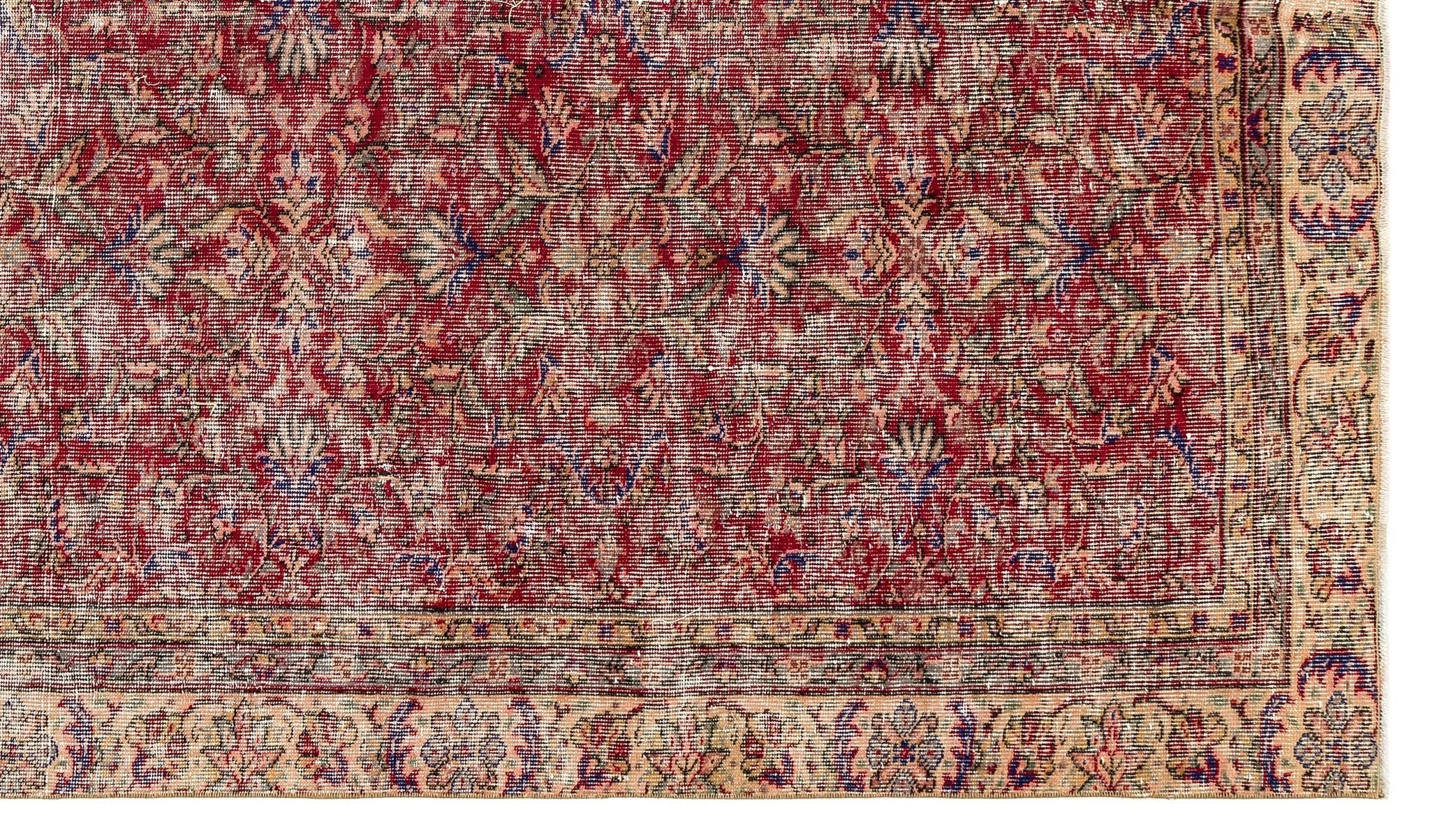 Atina 35929 Beige Vintage Wool Handmade Area Rug 5'10" x 10'0"