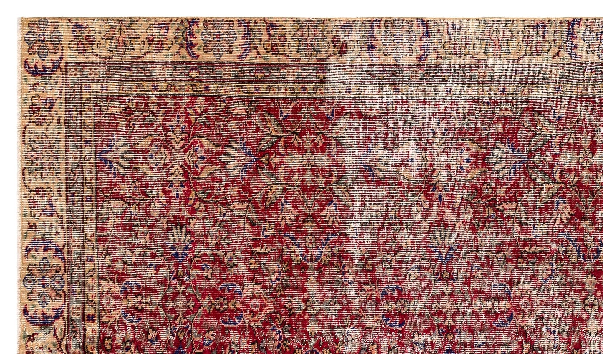 Atina 35929 Beige Vintage Wool Handmade Area Rug 5'10" x 10'0"