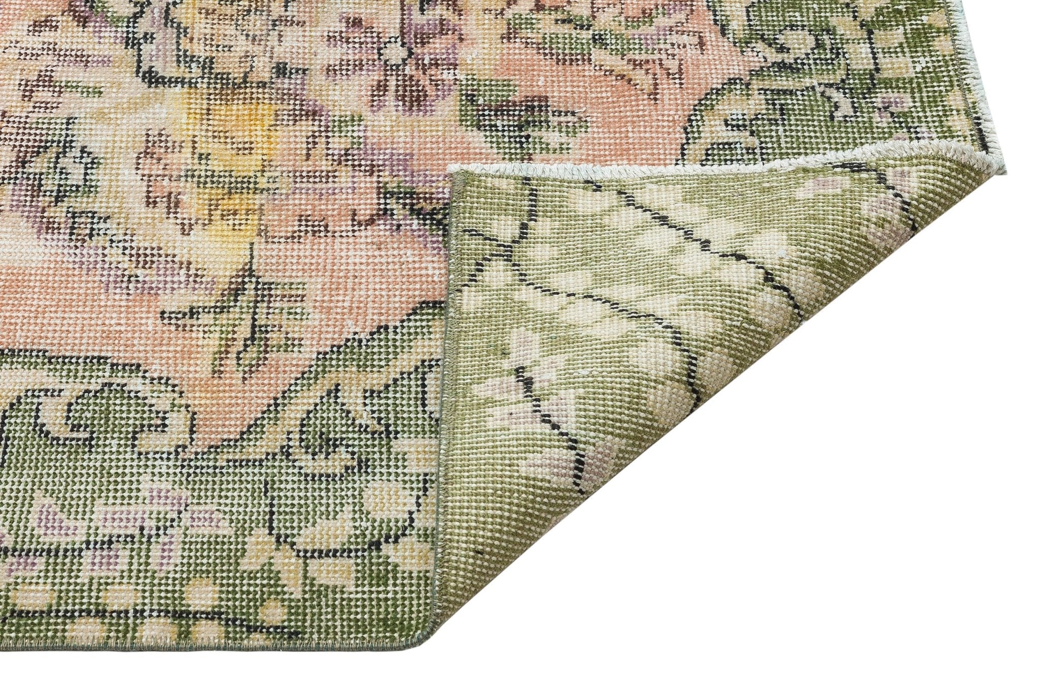 Atina 35949 Beige Vintage Wool Handmade Area Rug 5'10" x 9'8"