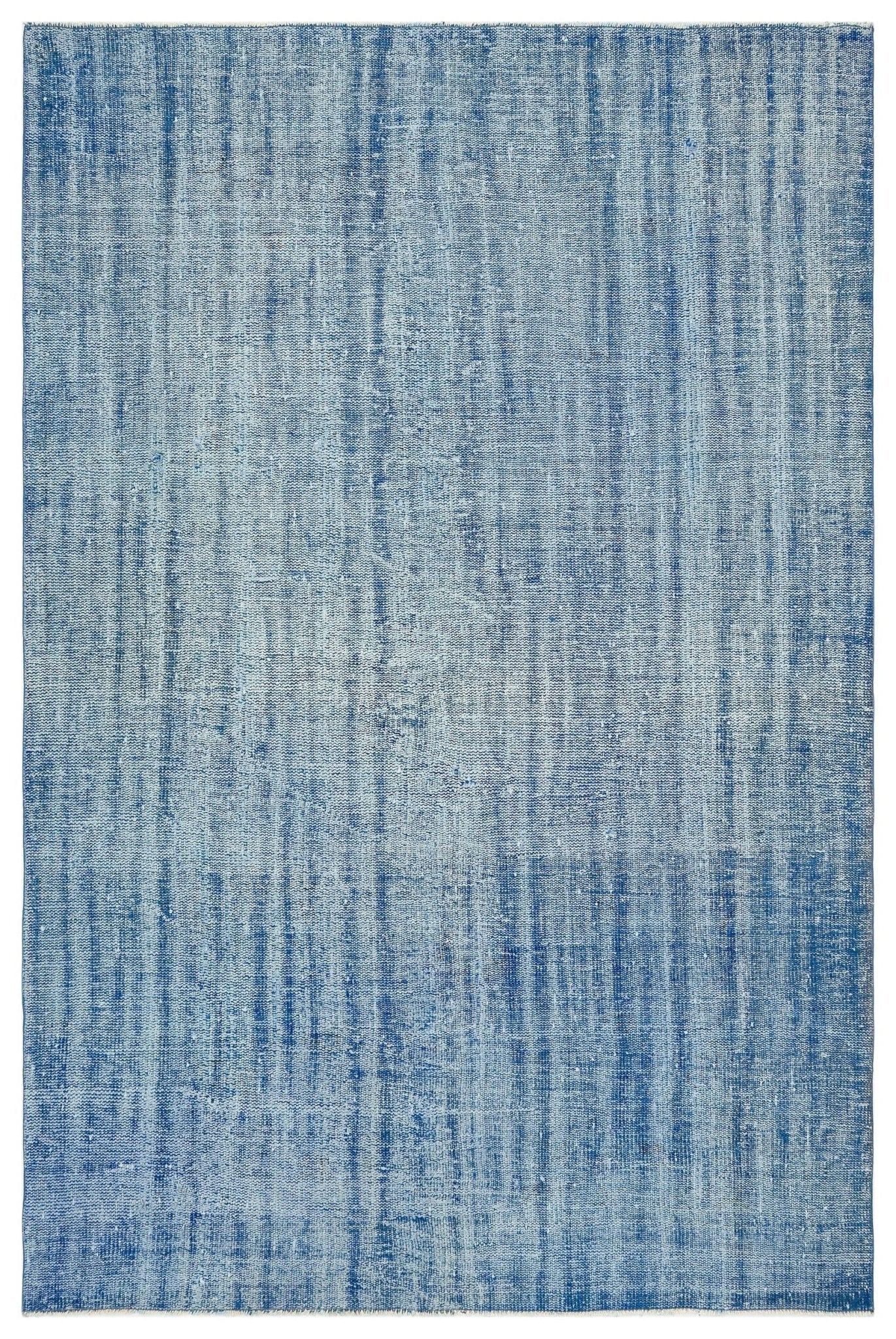 Atina 35974 Blue Vintage Wool Handmade Area Rug 5'10" x 8'11"
