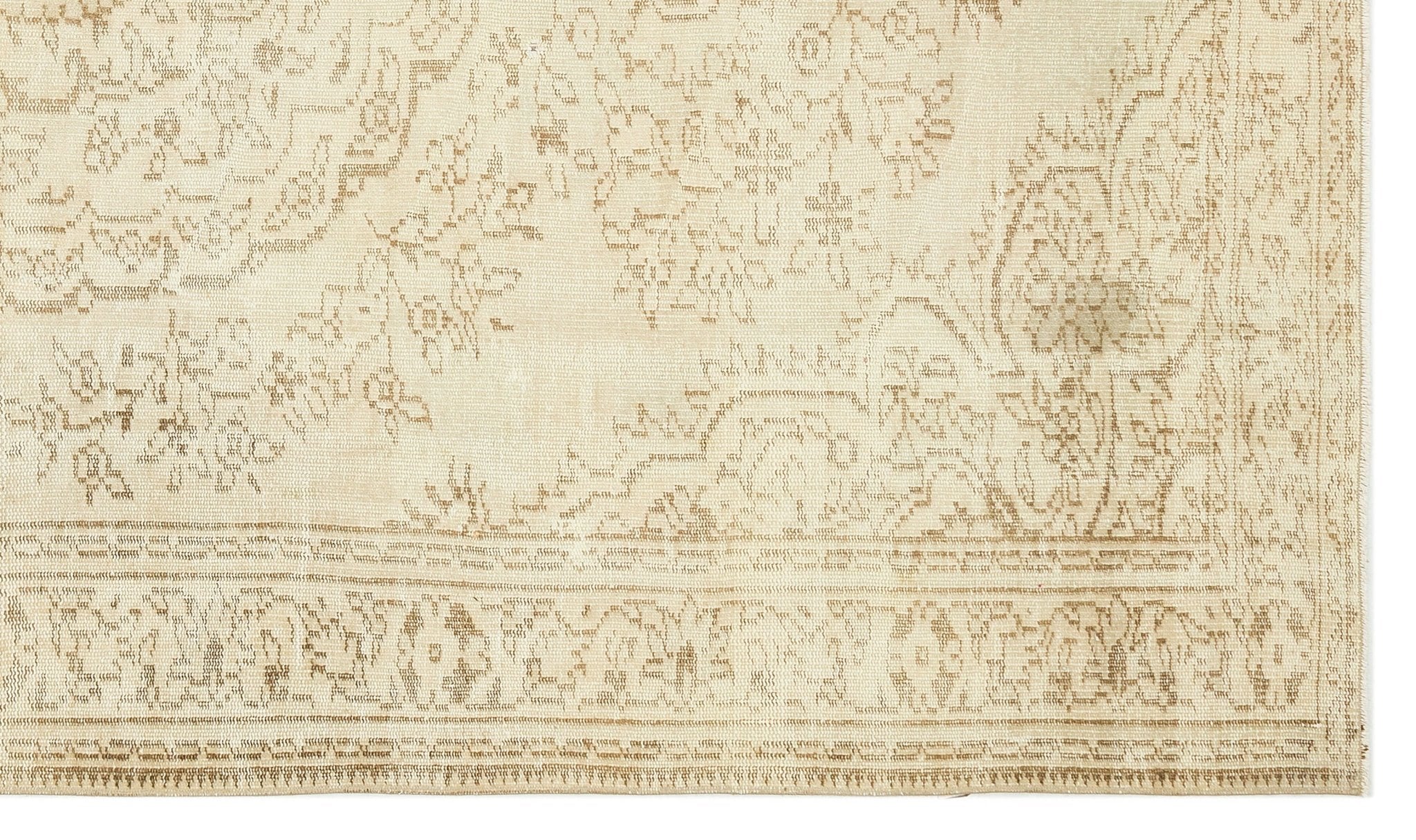 Atina 35985 Beige Vintage Wool Handmade Area Rug 5'7" x 9'8"
