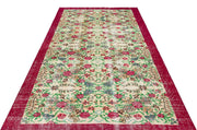 Atina 35988 Beige Vintage Wool Handmade Area Rug 5'9" x 9'2"