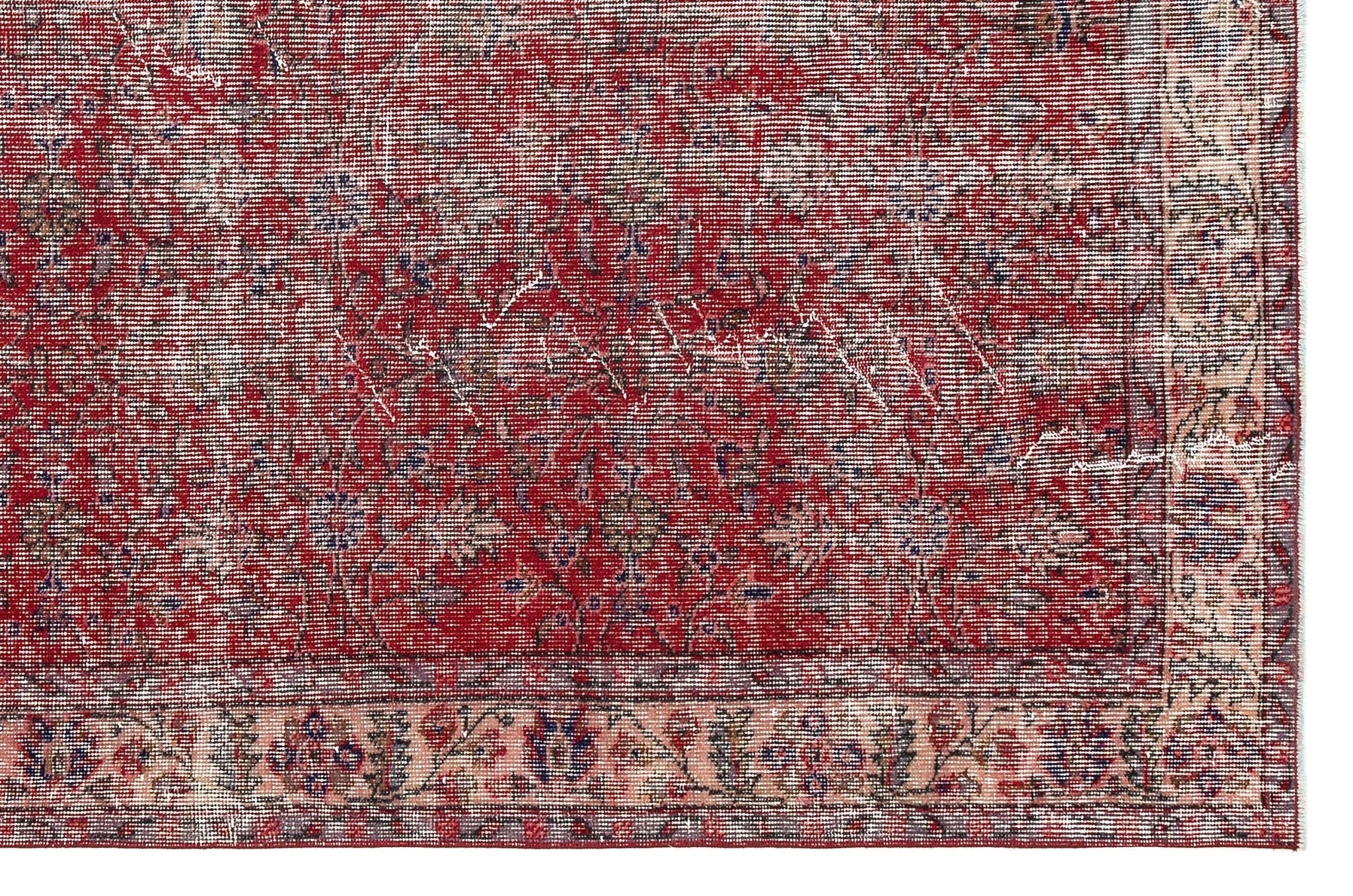 Atina 36039 Red Vintage Wool Handmade Area Rug 5'9" x 8'4"