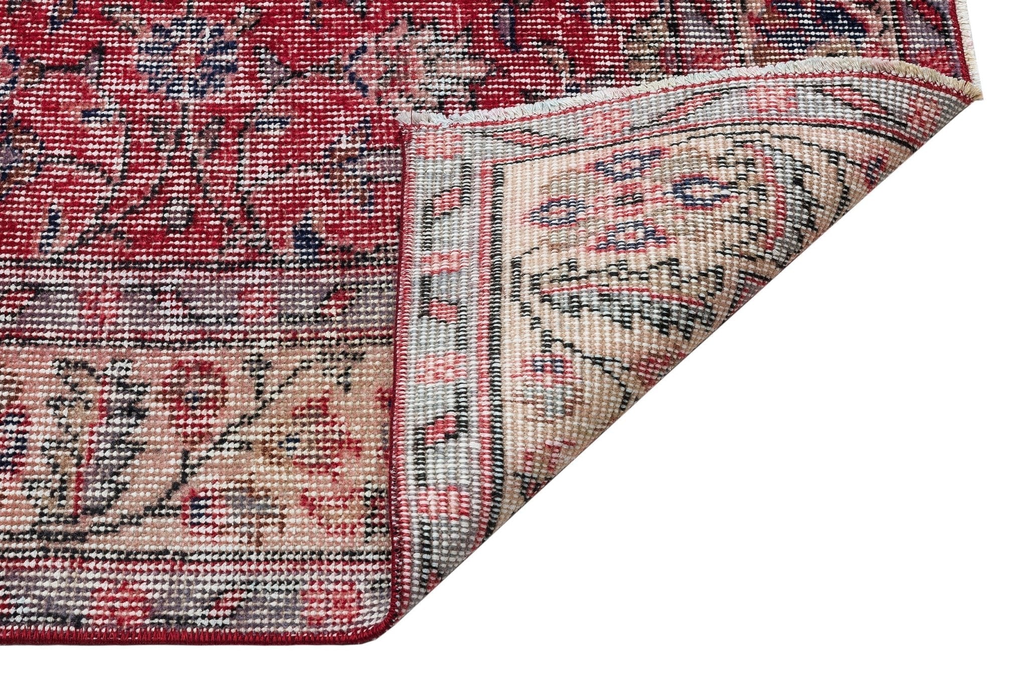 Atina 36039 Red Vintage Wool Handmade Area Rug 5'9" x 8'4"