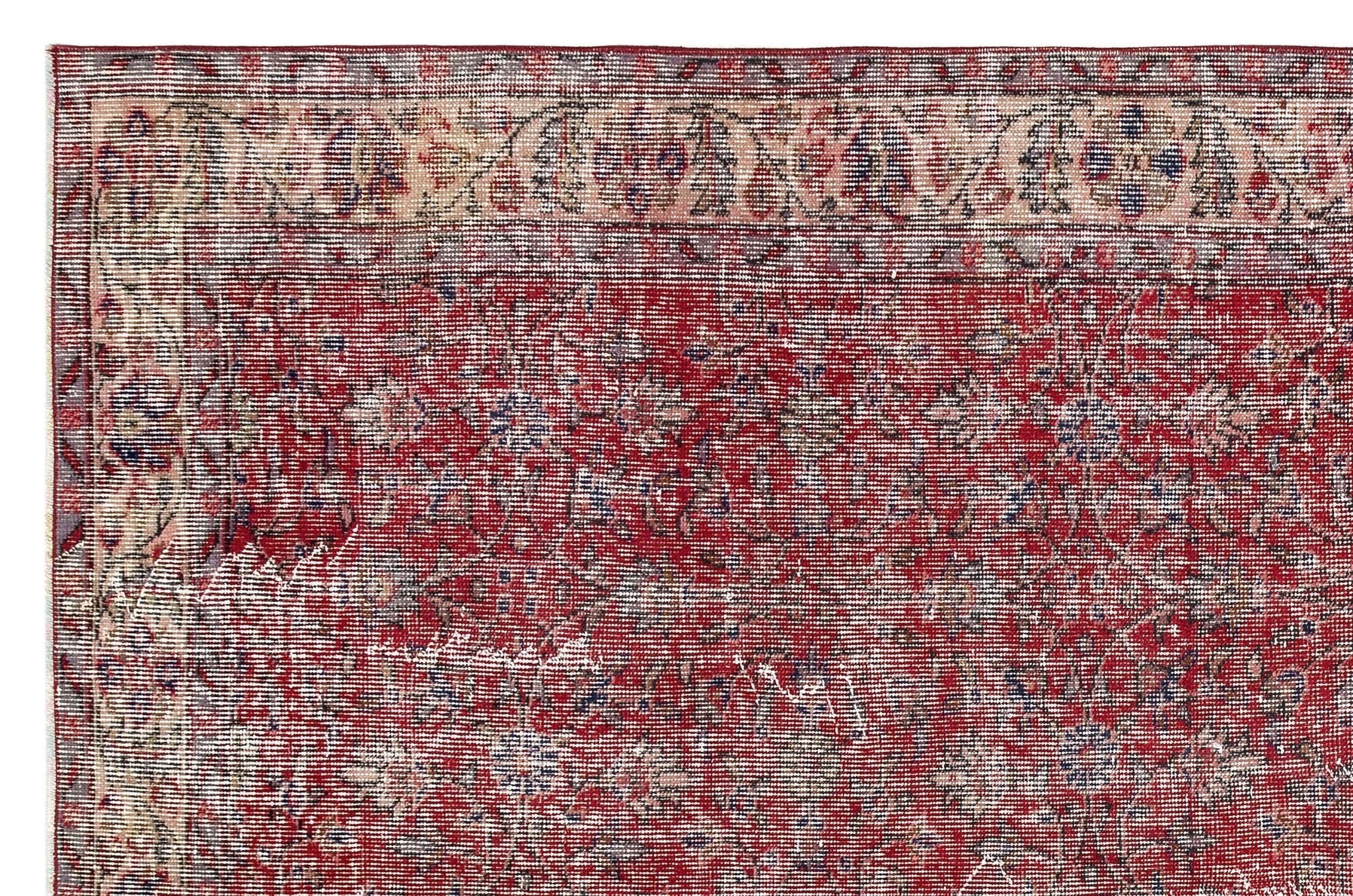 Atina 36039 Red Vintage Wool Handmade Area Rug 5'9" x 8'4"