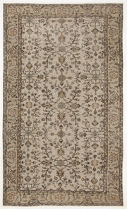 Atina 4196 Beige Vintage Wool Handmade Area Rug 5'5" x 9'0"