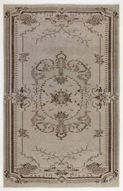 Atina 4439 Beige Vintage Wool Handmade Area Rug 5'7" x 9'0"