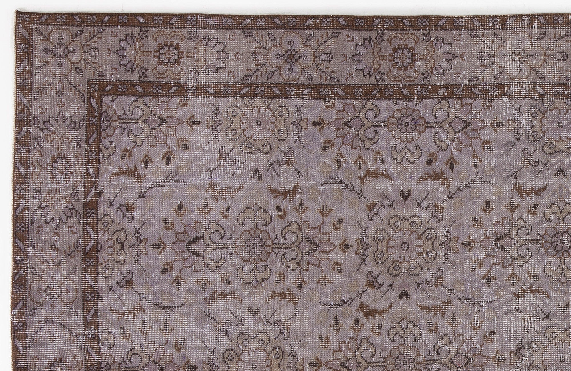 Atina 5217 Grey Vintage Wool Handmade Area Rug 5'8" x 9'5"