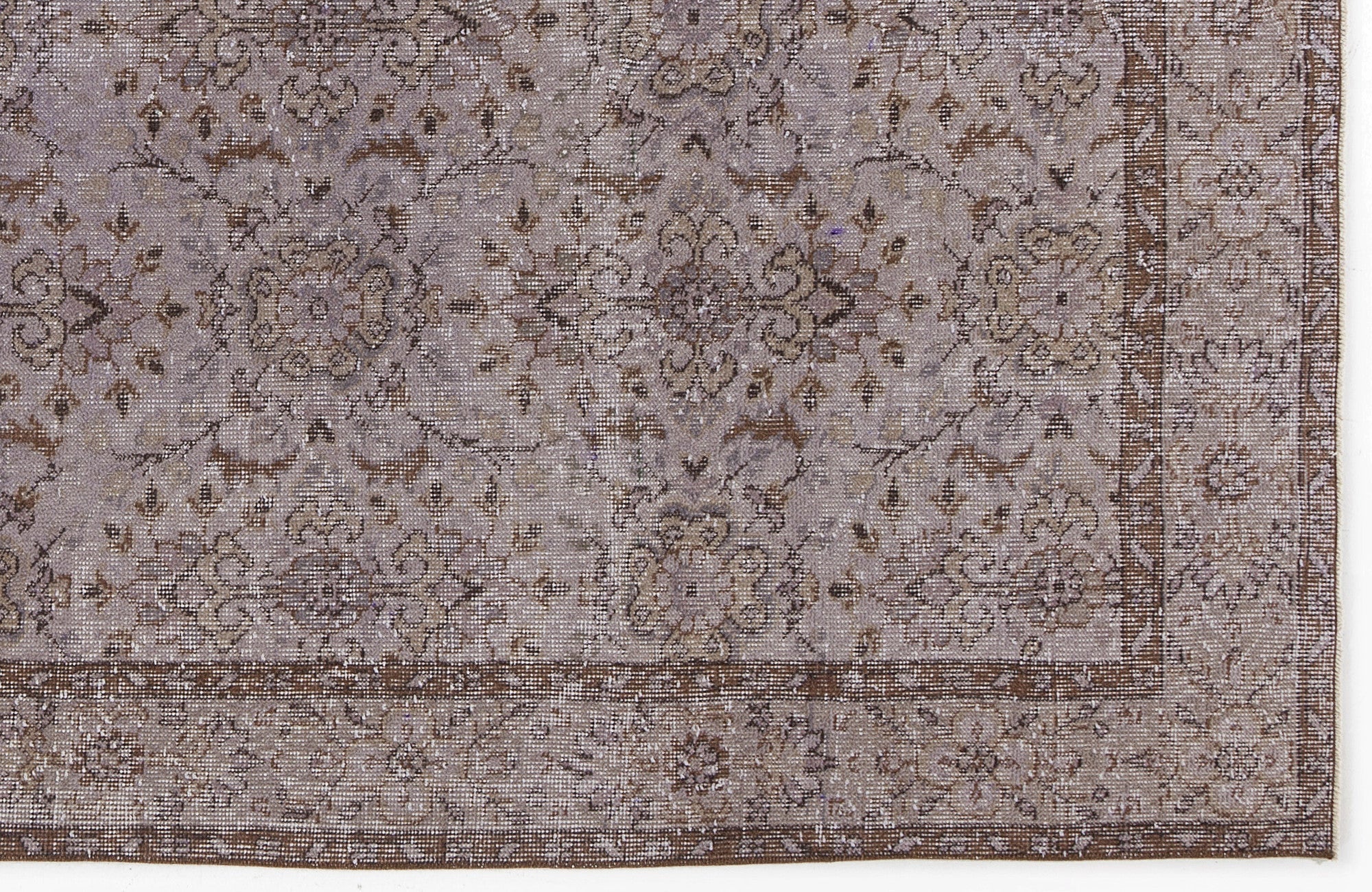 Atina 5217 Grey Vintage Wool Handmade Area Rug 5'8" x 9'5"