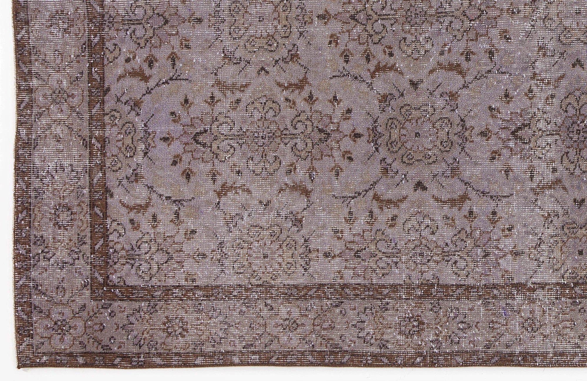 Atina 5217 Grey Vintage Wool Handmade Area Rug 5'8" x 9'5"