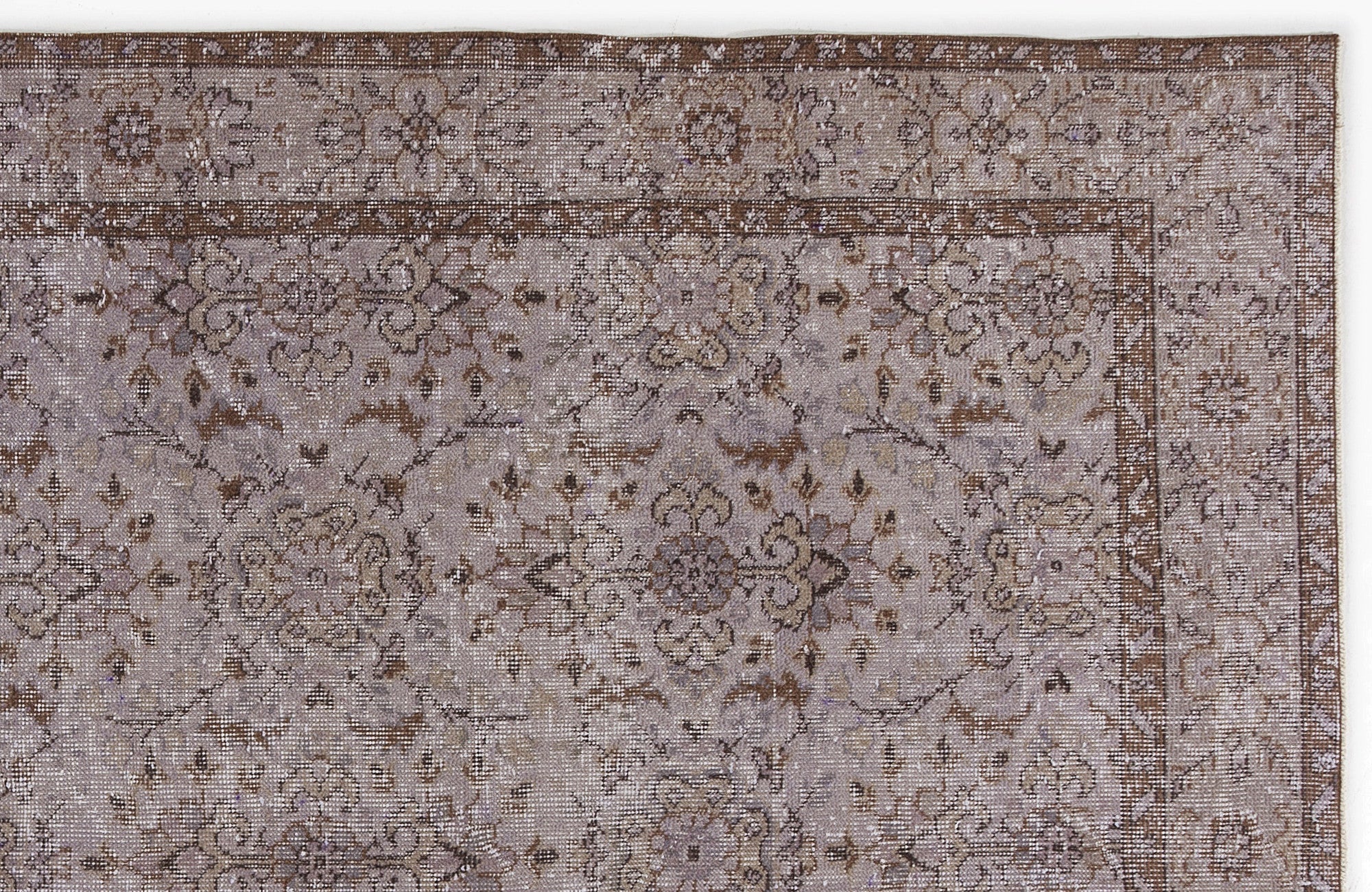 Atina 5217 Grey Vintage Wool Handmade Area Rug 5'8" x 9'5"