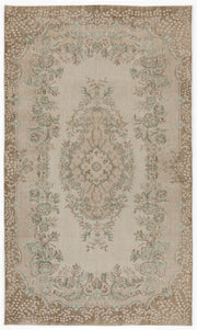 Atina 5246 Beige Vintage Wool Handmade Area Rug 5'7" x 9'6"