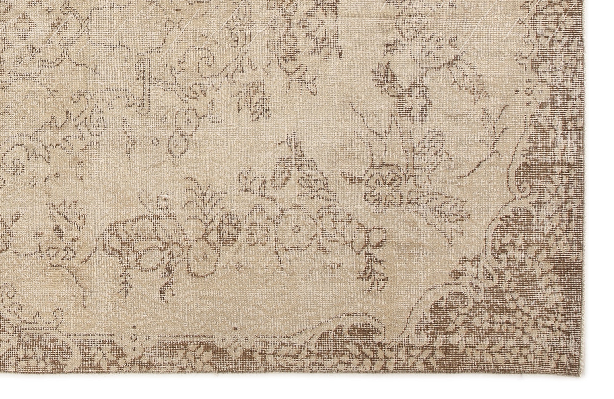 Atina 5378 Beige Vintage Wool Handmade Area Rug 5'7" x 9'0"