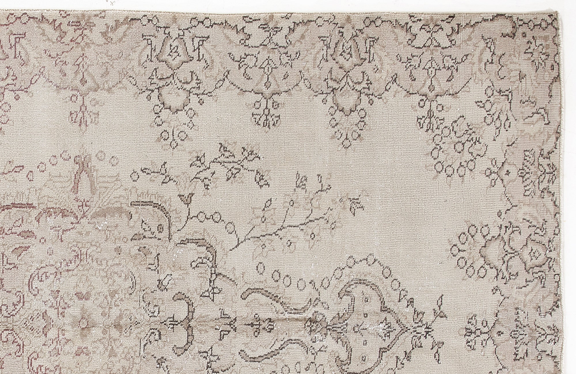 Atina 5849 Beige Vintage Wool Handmade Area Rug 5'7" x 9'0"