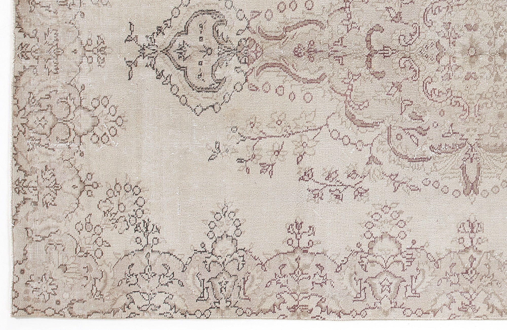 Atina 5849 Beige Vintage Wool Handmade Area Rug 5'7" x 9'0"