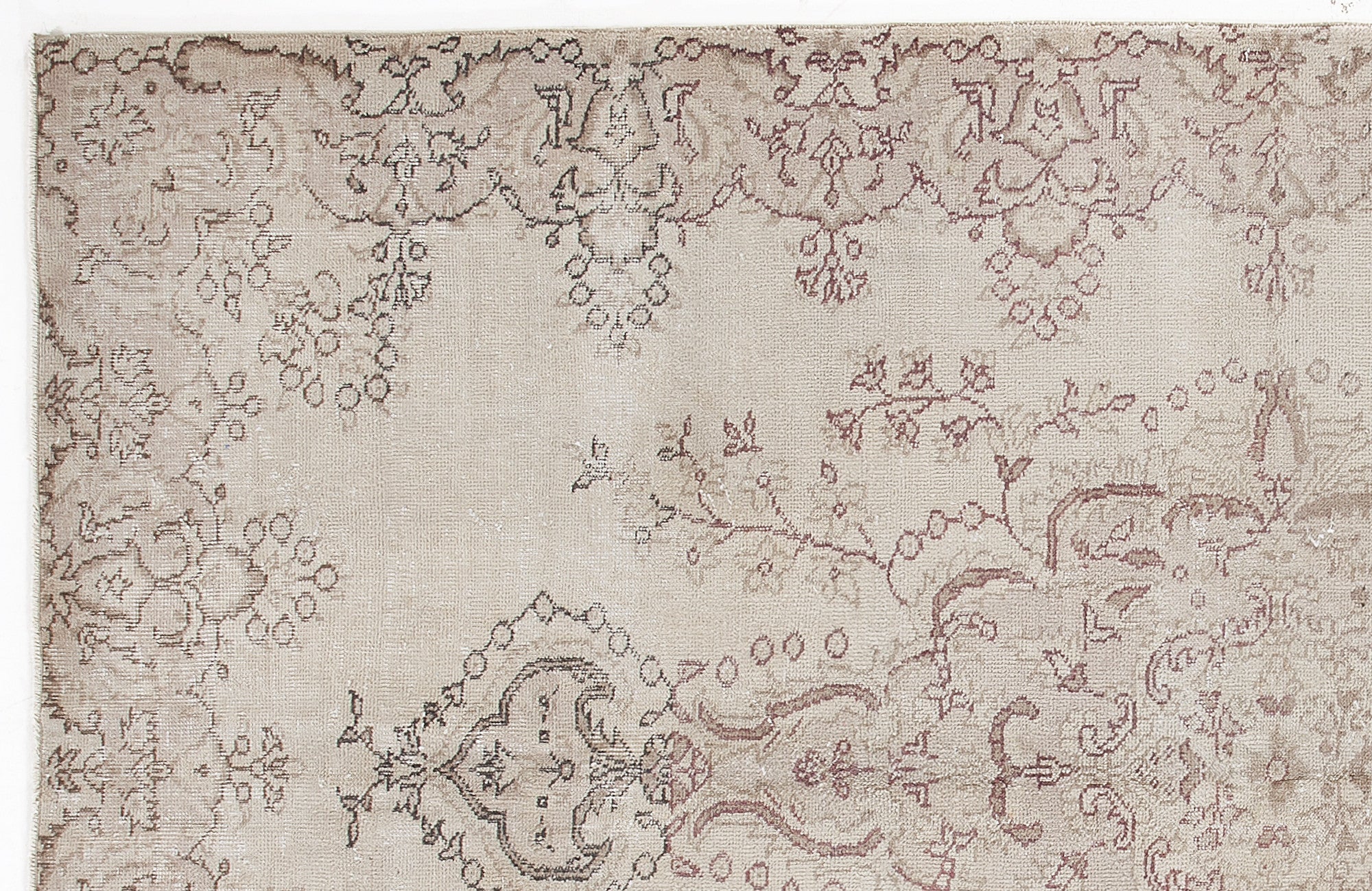 Atina 5849 Beige Vintage Wool Handmade Area Rug 5'7" x 9'0"