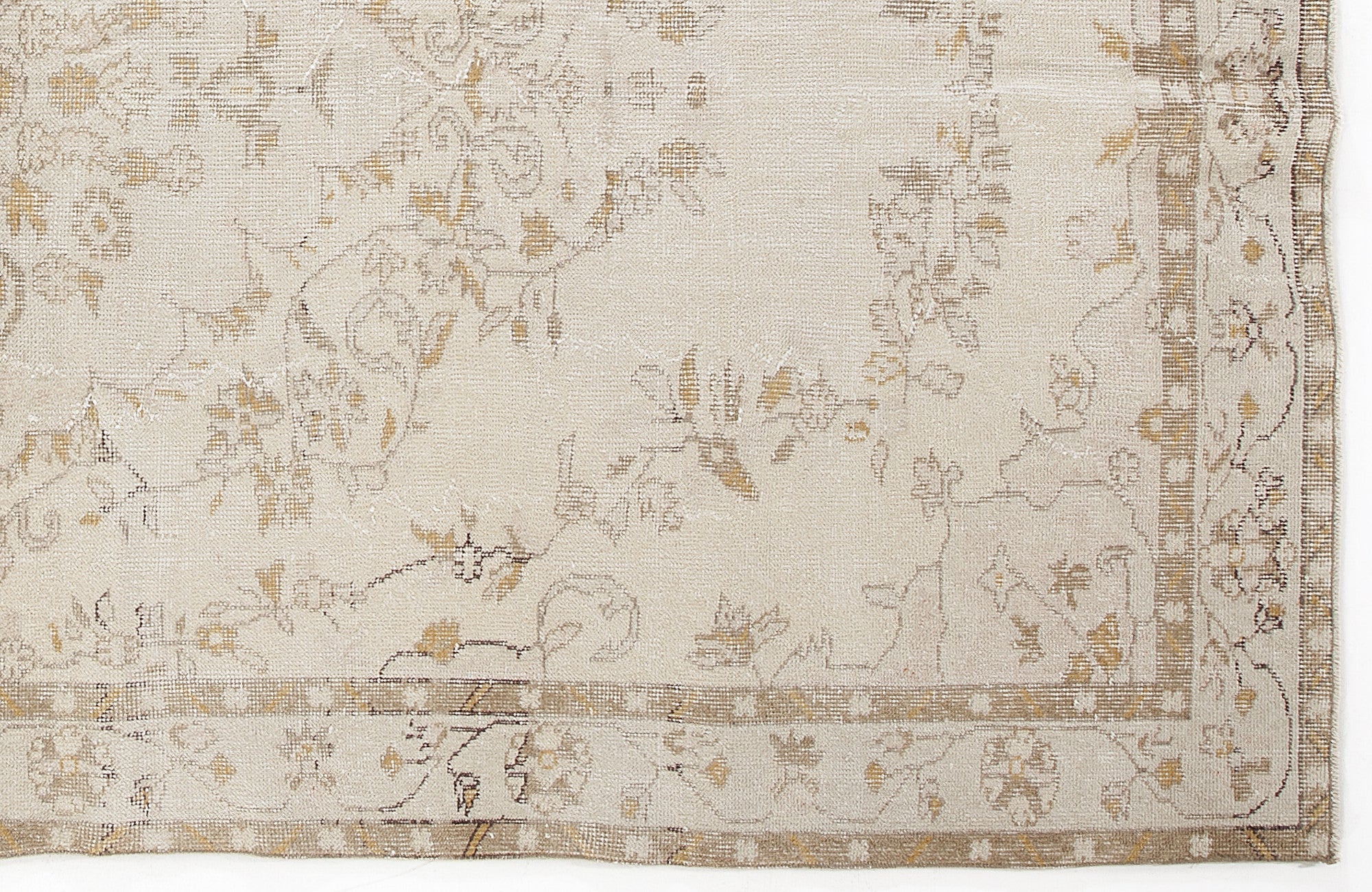 Atina 5851 Beige Vintage Wool Handmade Area Rug 6'0" x 9'8"