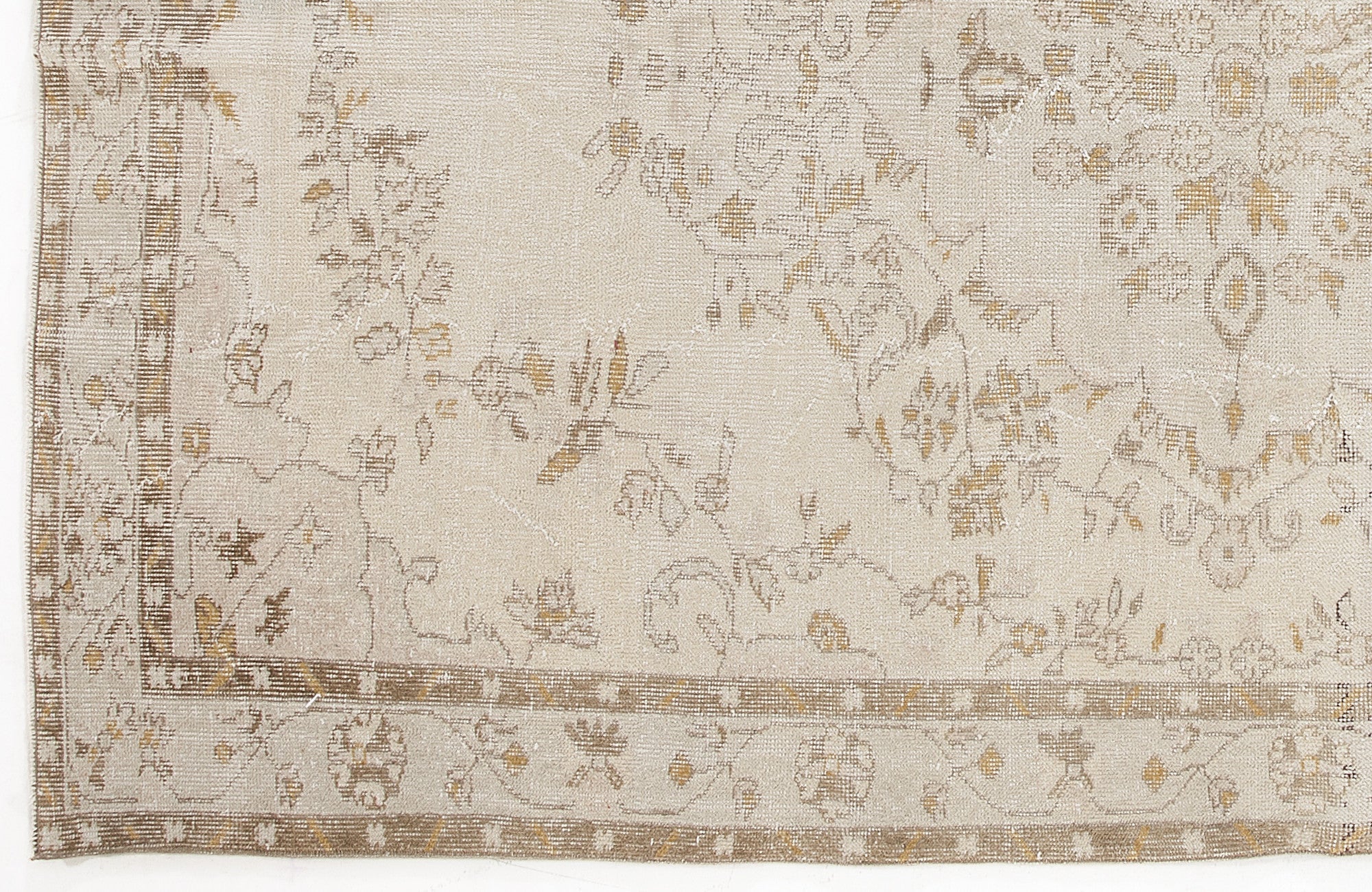 Atina 5851 Beige Vintage Wool Handmade Area Rug 6'0" x 9'8"