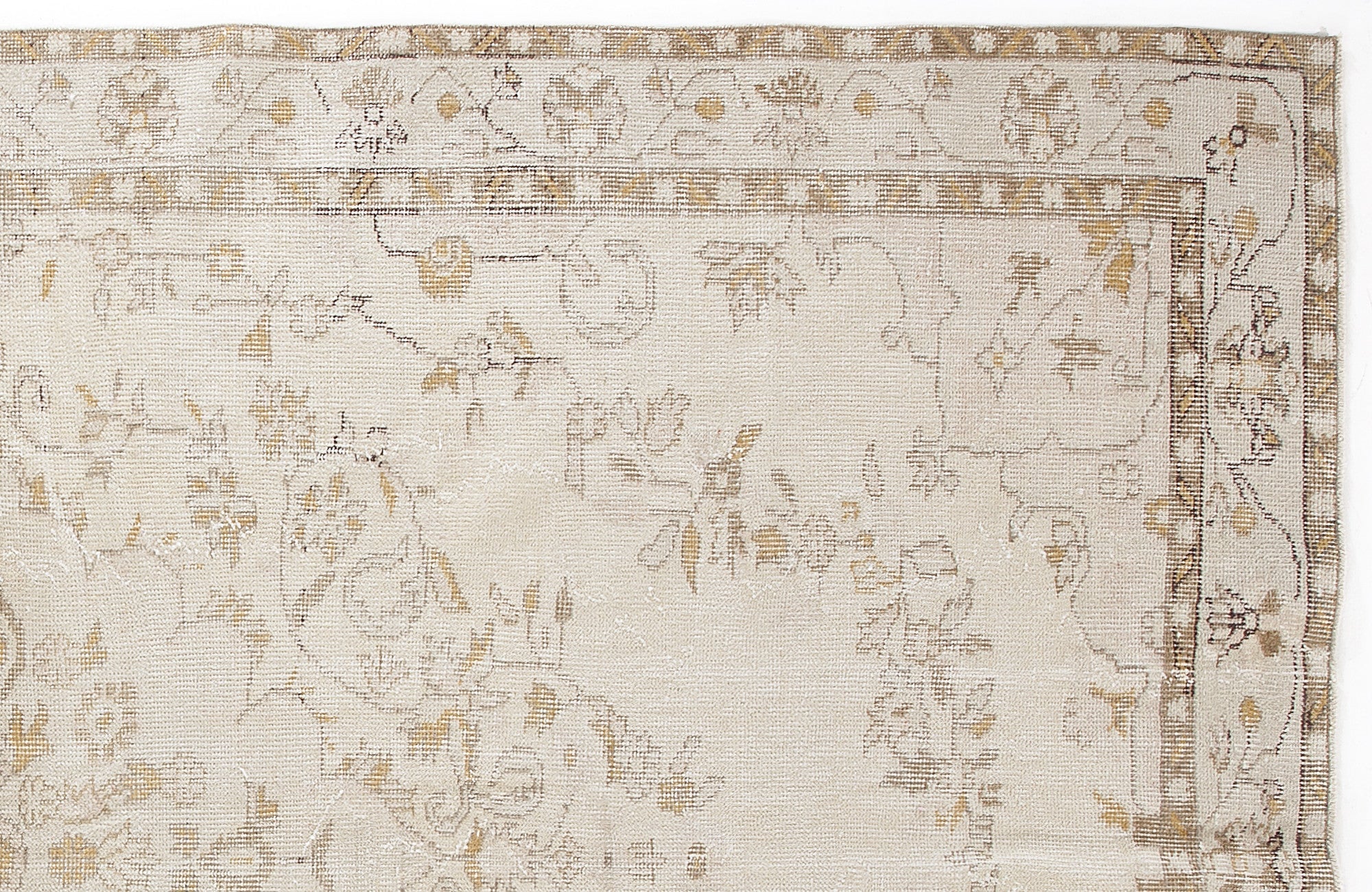 Atina 5851 Beige Vintage Wool Handmade Area Rug 6'0" x 9'8"