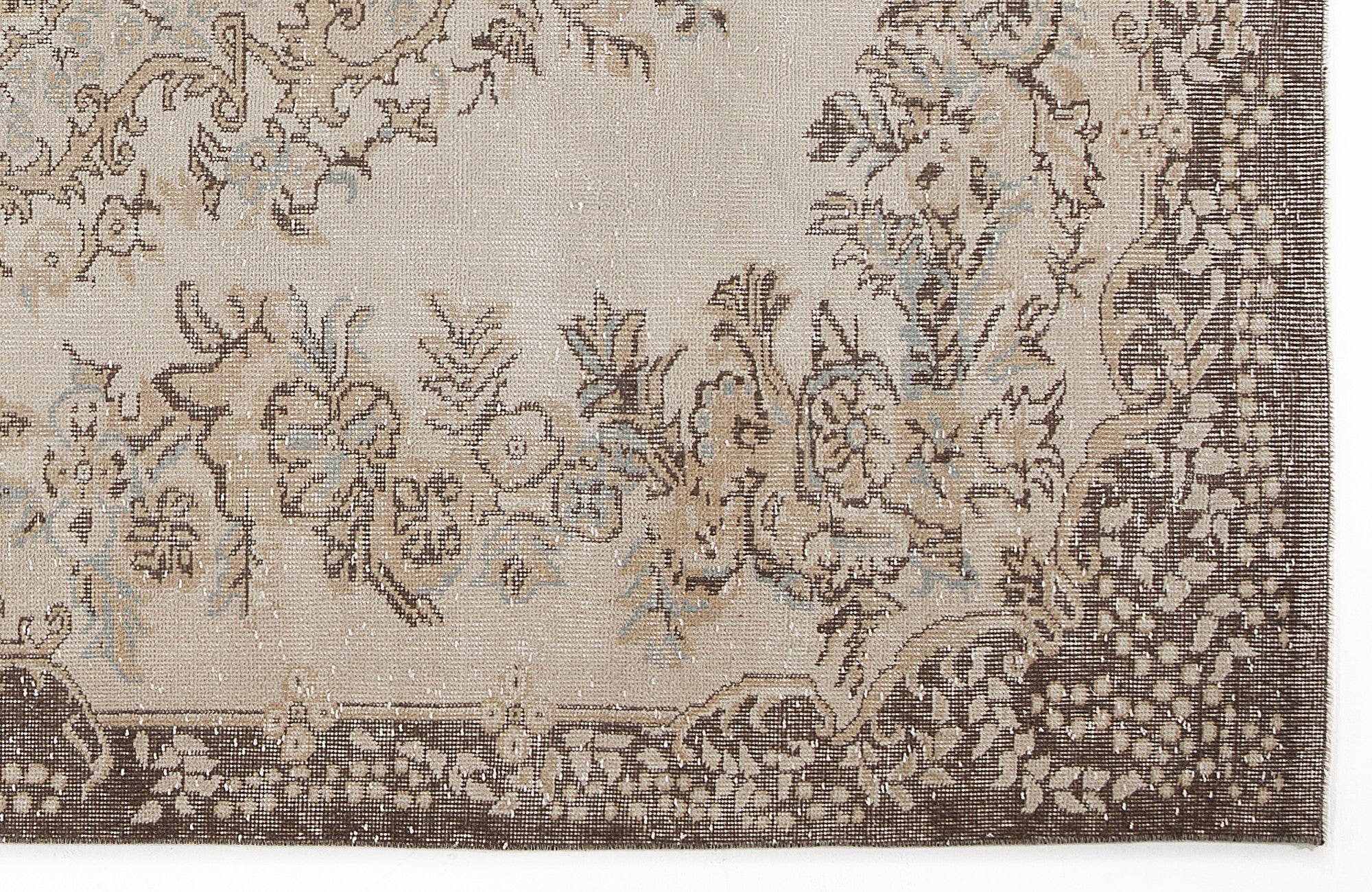 Atina 5946 Beige Vintage Wool Handmade Area Rug 6'1" x 9'9"
