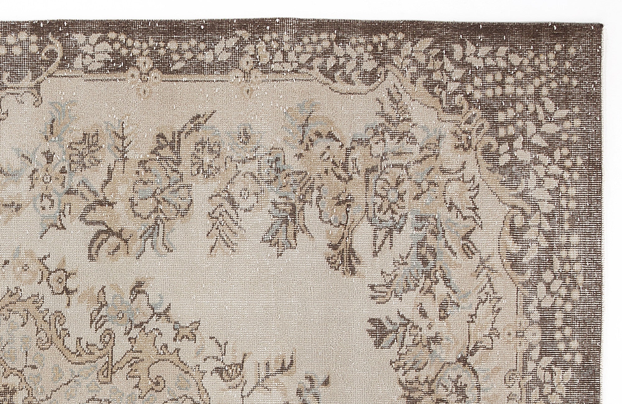 Atina 5946 Beige Vintage Wool Handmade Area Rug 6'1" x 9'9"