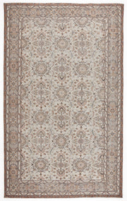 Atina 5984 Beige Vintage Wool Handmade Area Rug 5'7" x 9'3"