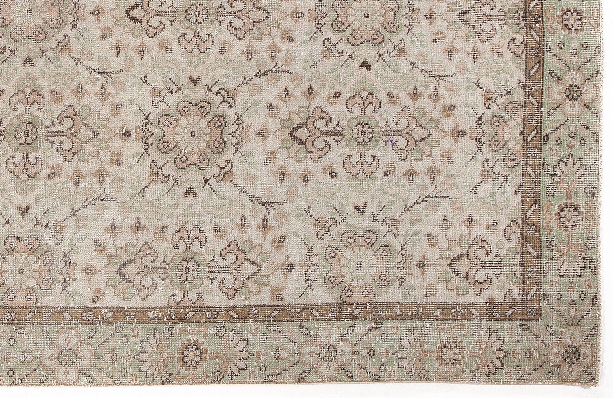 Atina 6126 Beige Vintage Wool Handmade Area Rug 5'10" x 9'2"