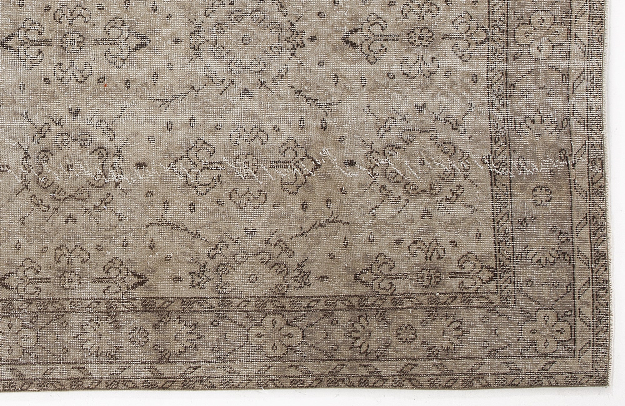 Atina 6170 Beige Vintage Wool Handmade Area Rug 5'2" x 8'6"