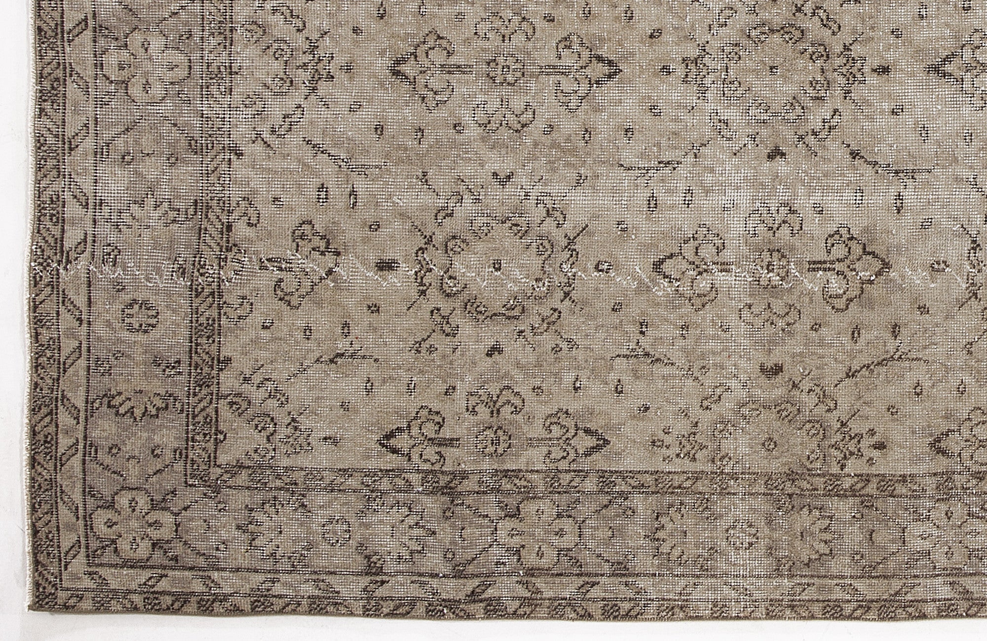 Atina 6170 Beige Vintage Wool Handmade Area Rug 5'2" x 8'6"