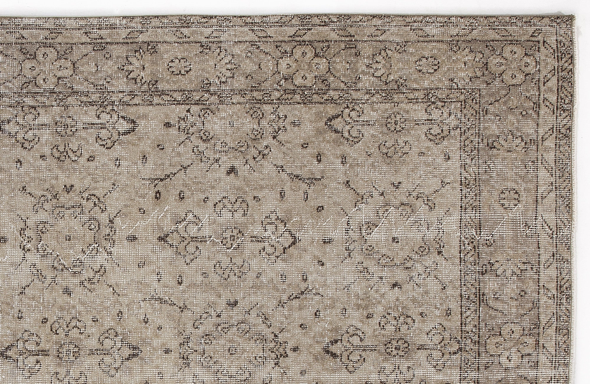 Atina 6170 Beige Vintage Wool Handmade Area Rug 5'2" x 8'6"
