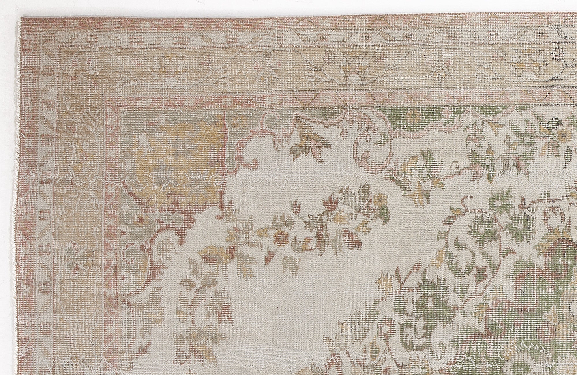 Atina 6188 Beige Vintage Wool Handmade Area Rug 6'0" x 9'5"