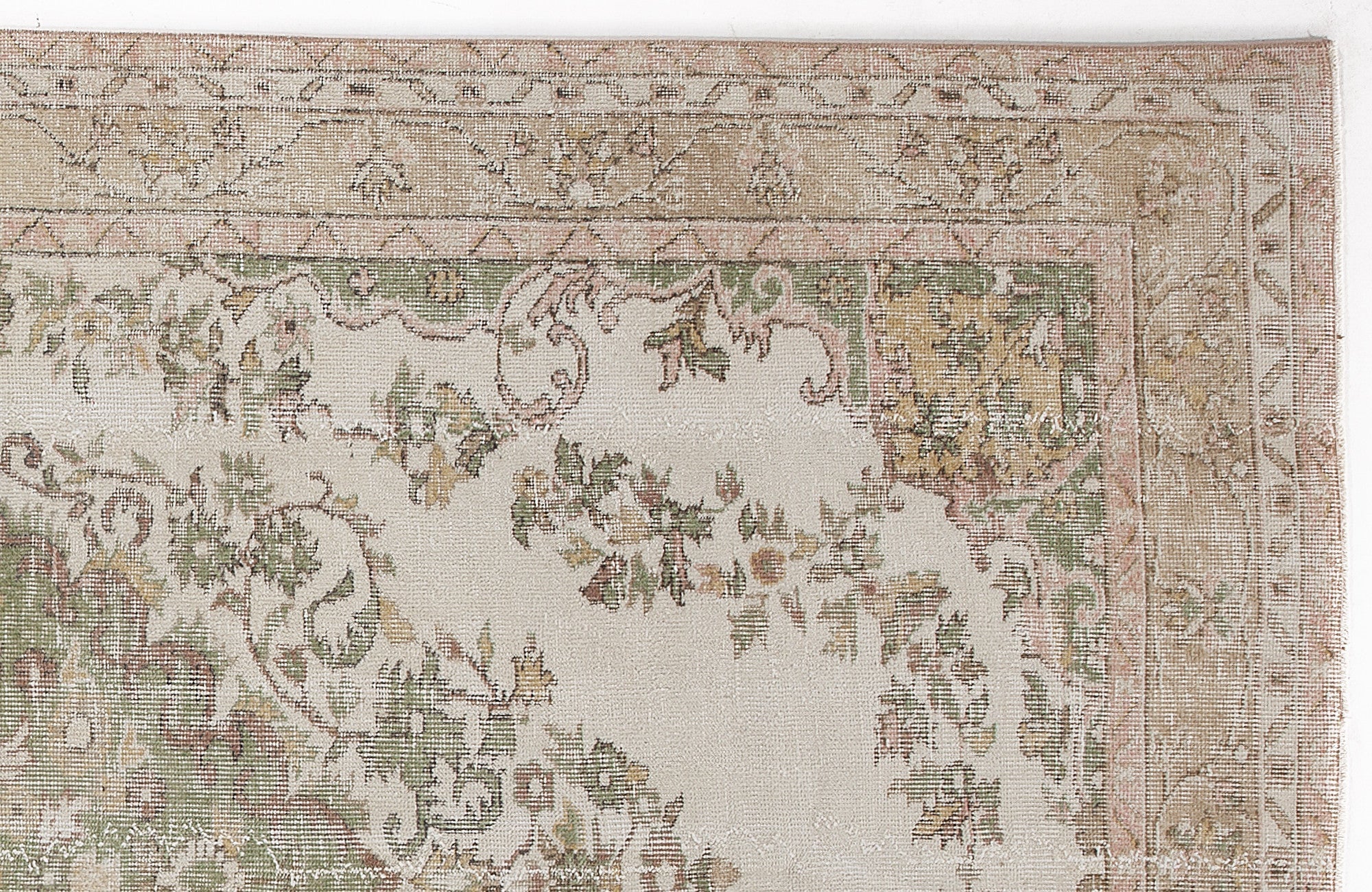 Atina 6188 Beige Vintage Wool Handmade Area Rug 6'0" x 9'5"