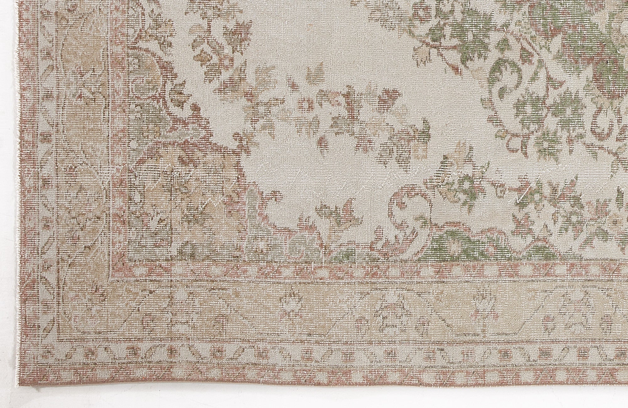 Atina 6188 Beige Vintage Wool Handmade Area Rug 6'0" x 9'5"