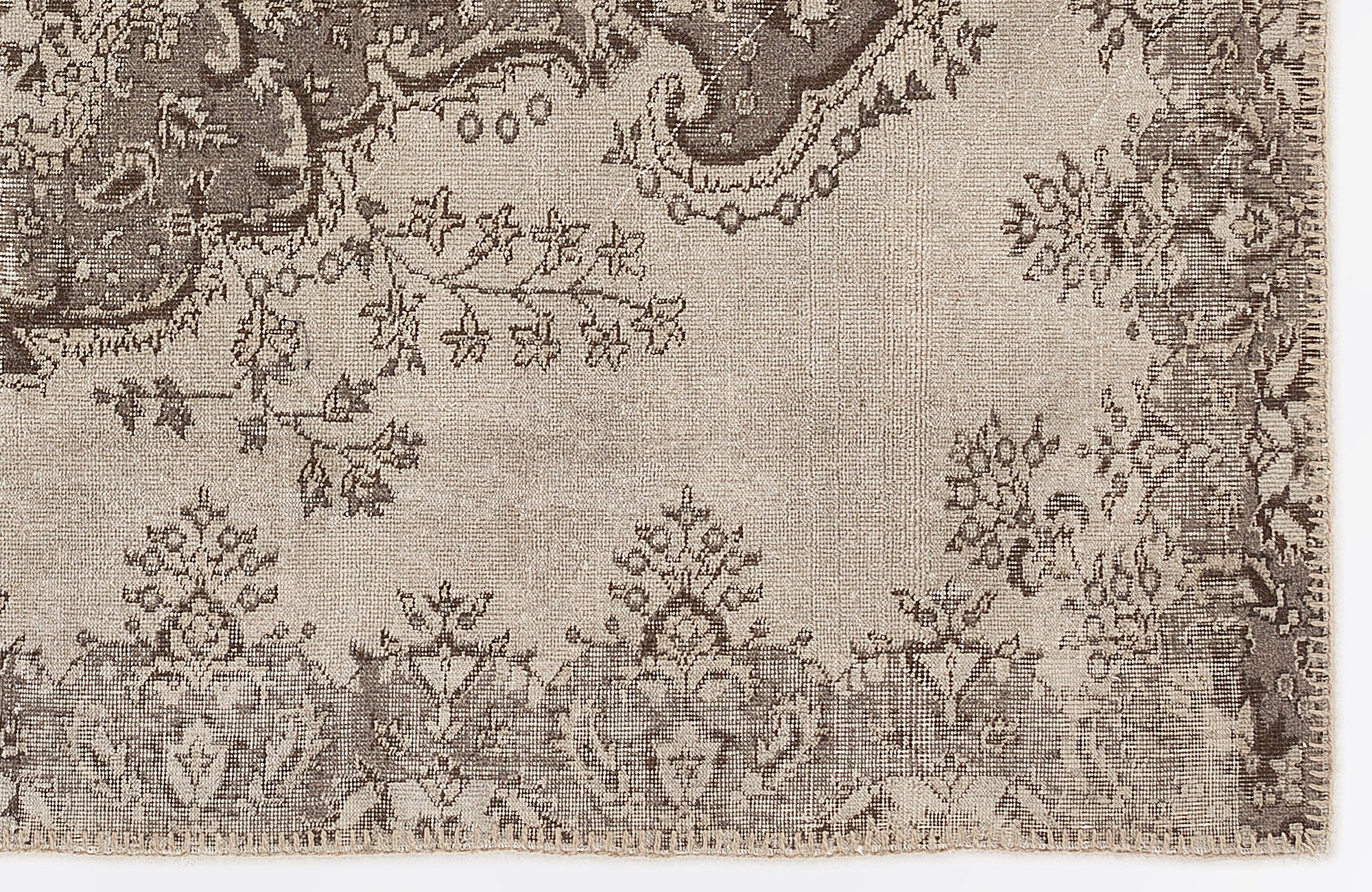 Atina 6996 Beige Vintage Wool Handmade Area Rug 5'4" x 8'6"