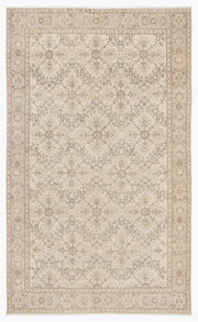 Atina 7272 Beige Vintage Wool Handmade Area Rug 5'9" x 9'6"