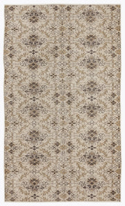Atina 7404 Beige Vintage Wool Handmade Area Rug 5'5" x 9'0"