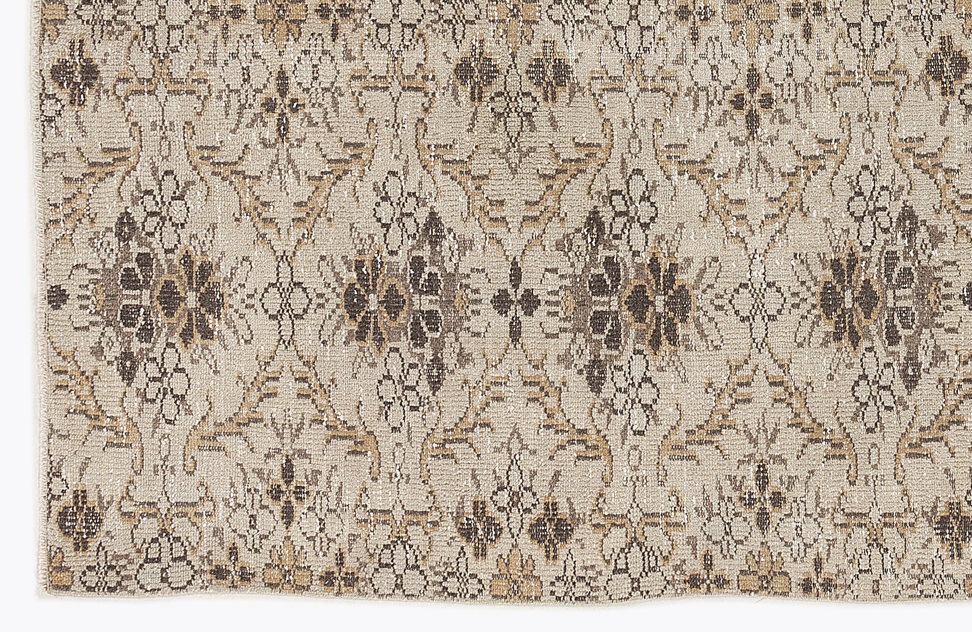 Atina 7404 Beige Vintage Wool Handmade Area Rug 5'5" x 9'0"