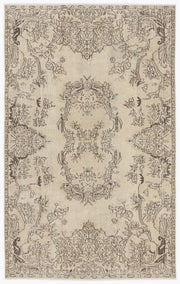 Atina 7477 Beige Vintage Wool Handmade Area Rug 5'7" x 8'11"