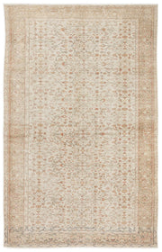 Atina 7540 Beige Vintage Wool Handmade Area Rug 6'5" x 10'2"