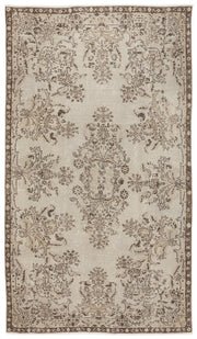 Atina 7641 Beige Vintage Wool Handmade Area Rug 5'9" x 9'7"