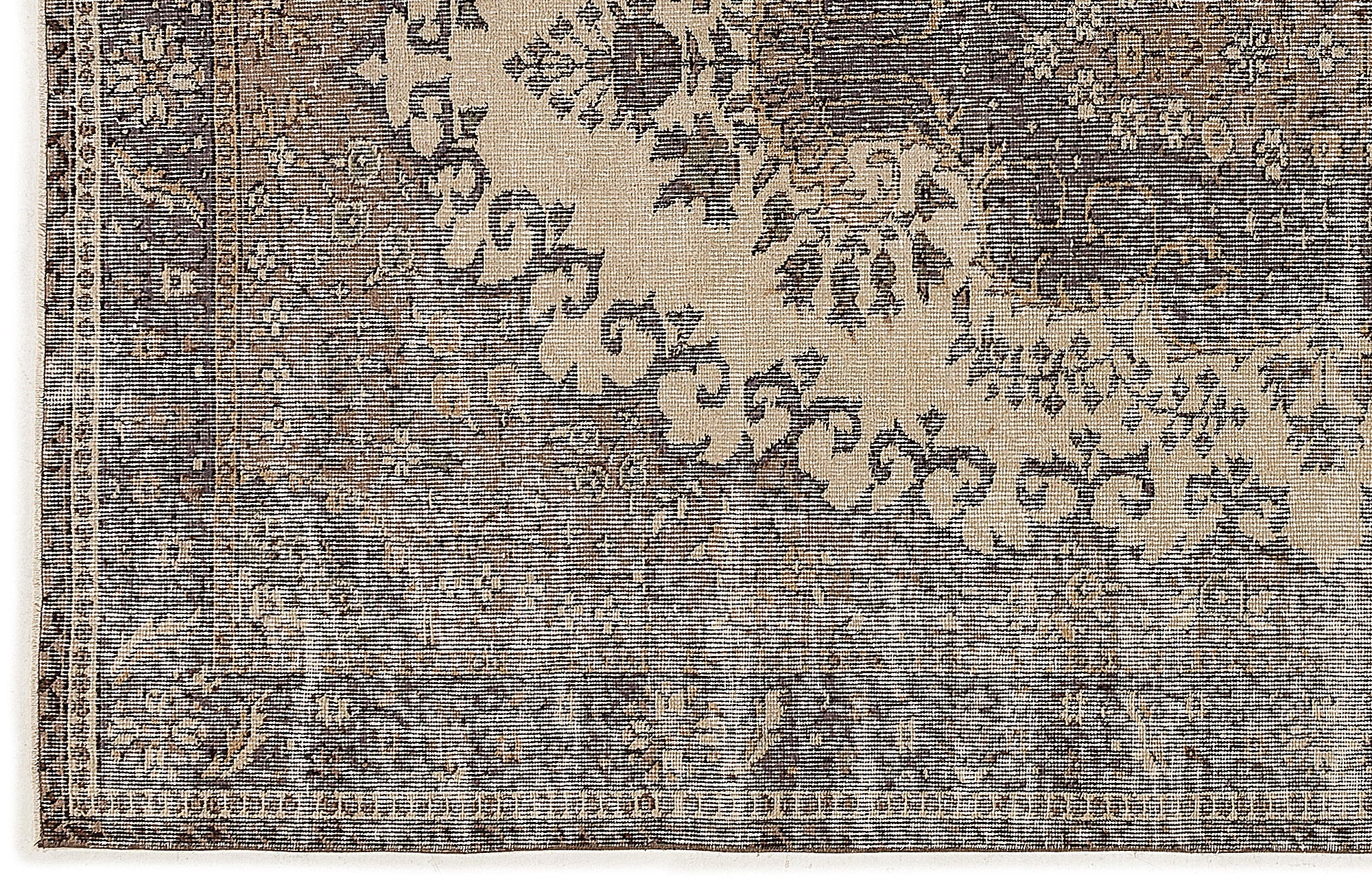 Atina 7753 Beige Vintage Wool Handmade Area Rug 5'5" x 8'10"