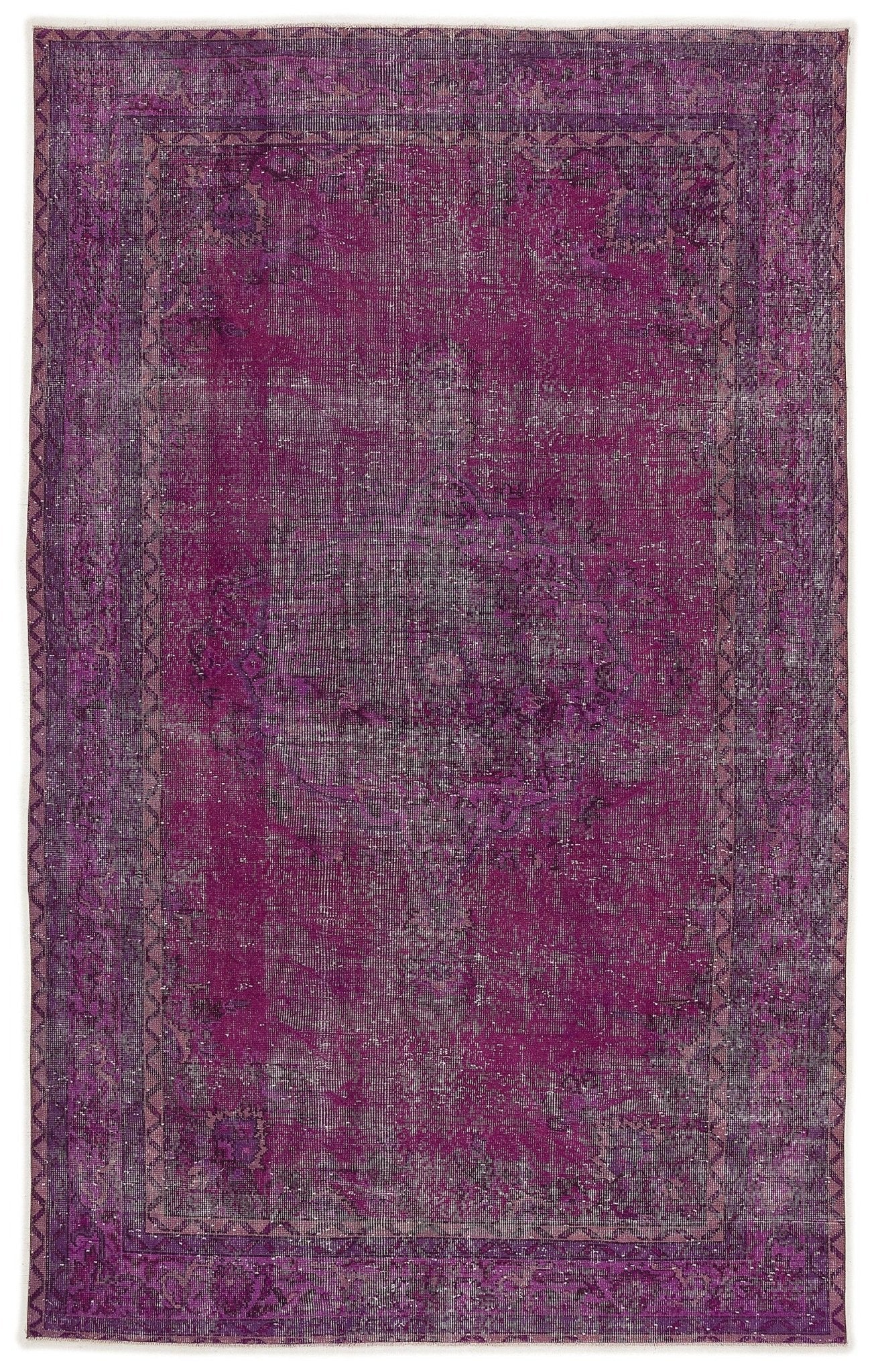Atina 7765 Pink Vintage Wool Handmade Area Rug 5'11" x 9'10"