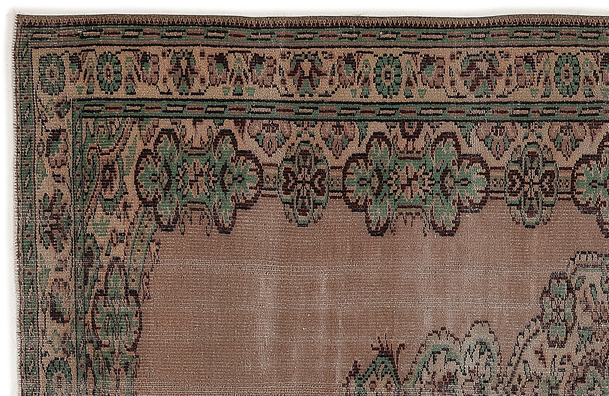 Atina 7769 Beige Vintage Wool Handmade Area Rug 5'9" x 9'2"