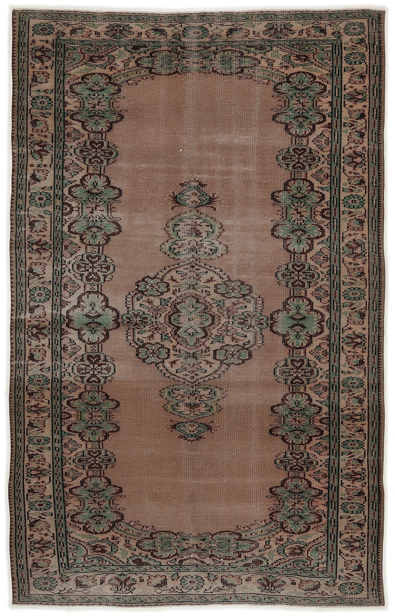 Atina 7769 Beige Vintage Wool Handmade Area Rug 5'9" x 9'2"