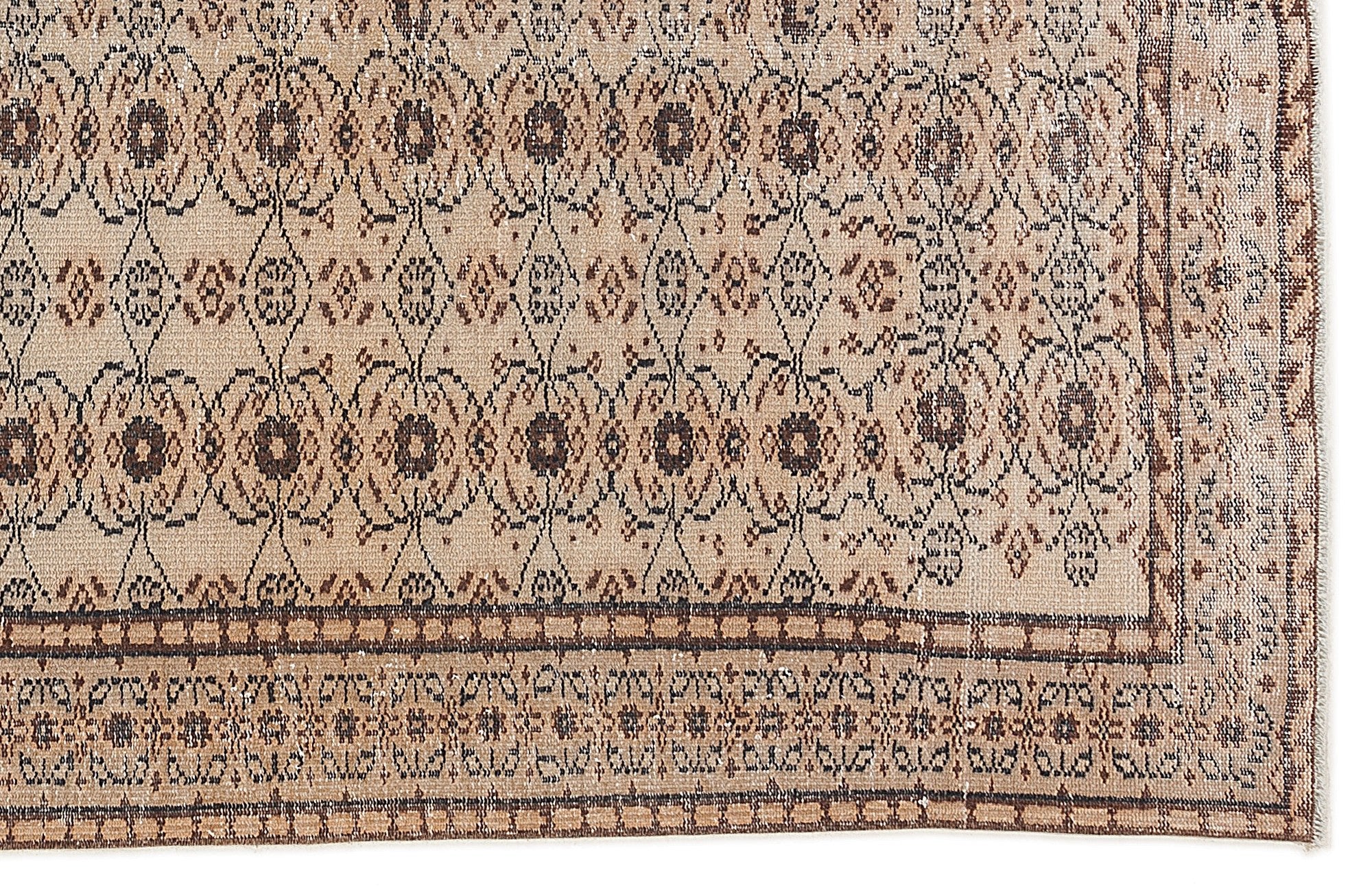 Atina 7816 Beige Vintage Wool Handmade Area Rug 5'7" x 9'0"