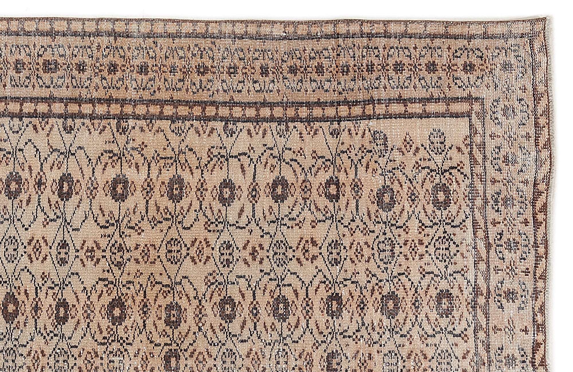 Atina 7816 Beige Vintage Wool Handmade Area Rug 5'7" x 9'0"