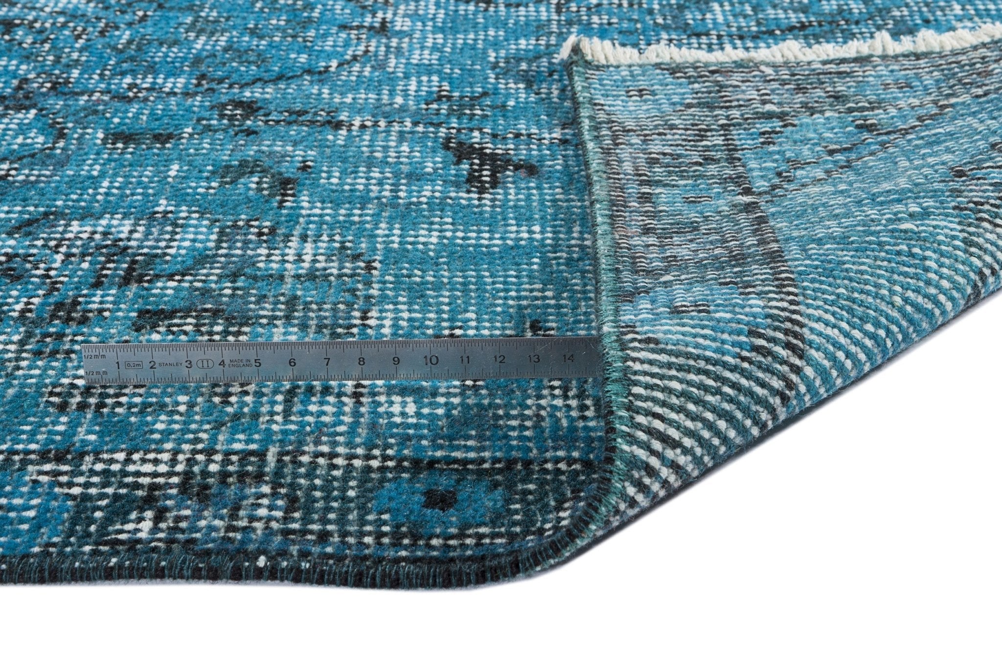 Atina 8033 Turquoise Vintage Wool Handmade Area Rug 5'11" x 9'10"